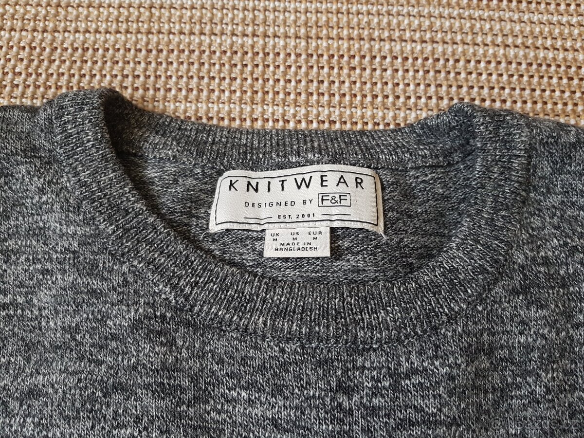 Svetr pánský šedý velikost M - 4