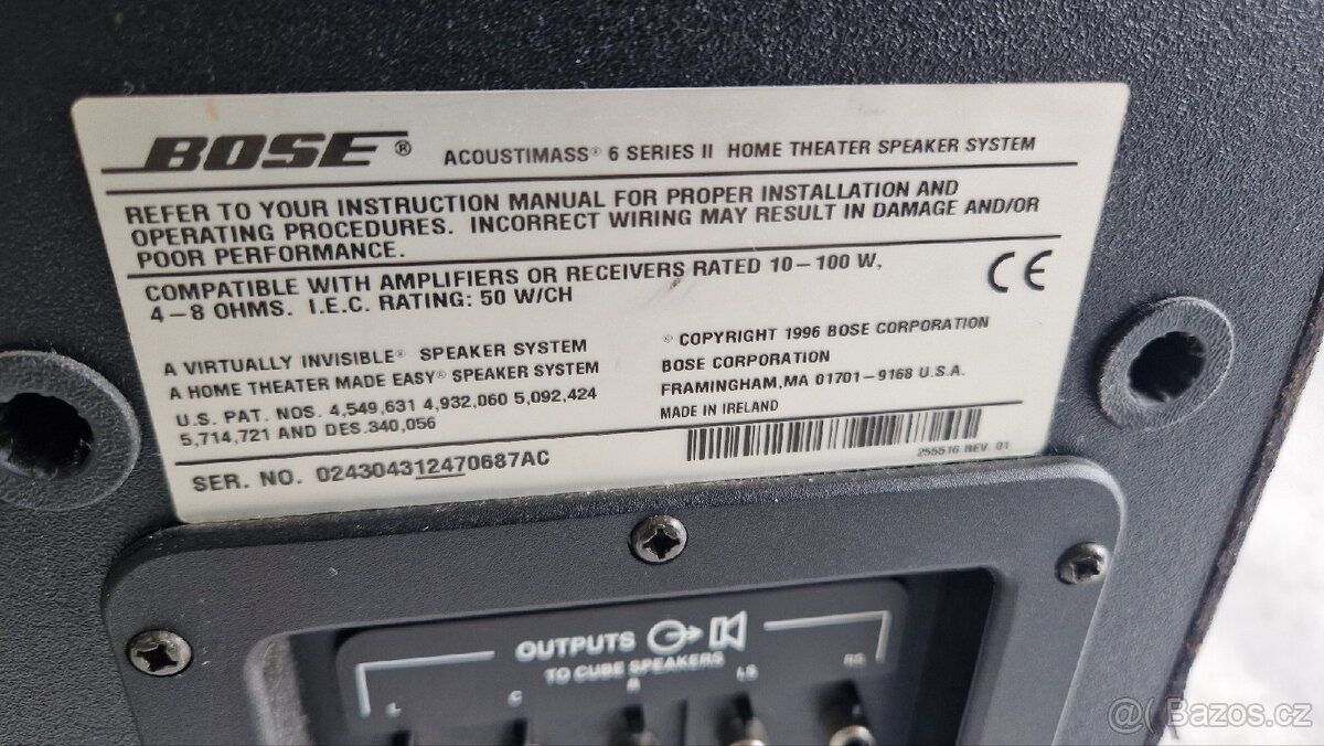 Pasivní Subwoofer Bose acoustimass 6 série II - 4