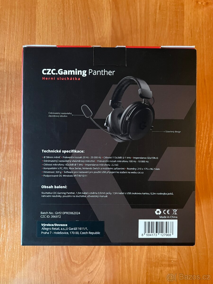 Herní sluchátka (nové, nerozbalené) CZC.Gaming Panther - 4