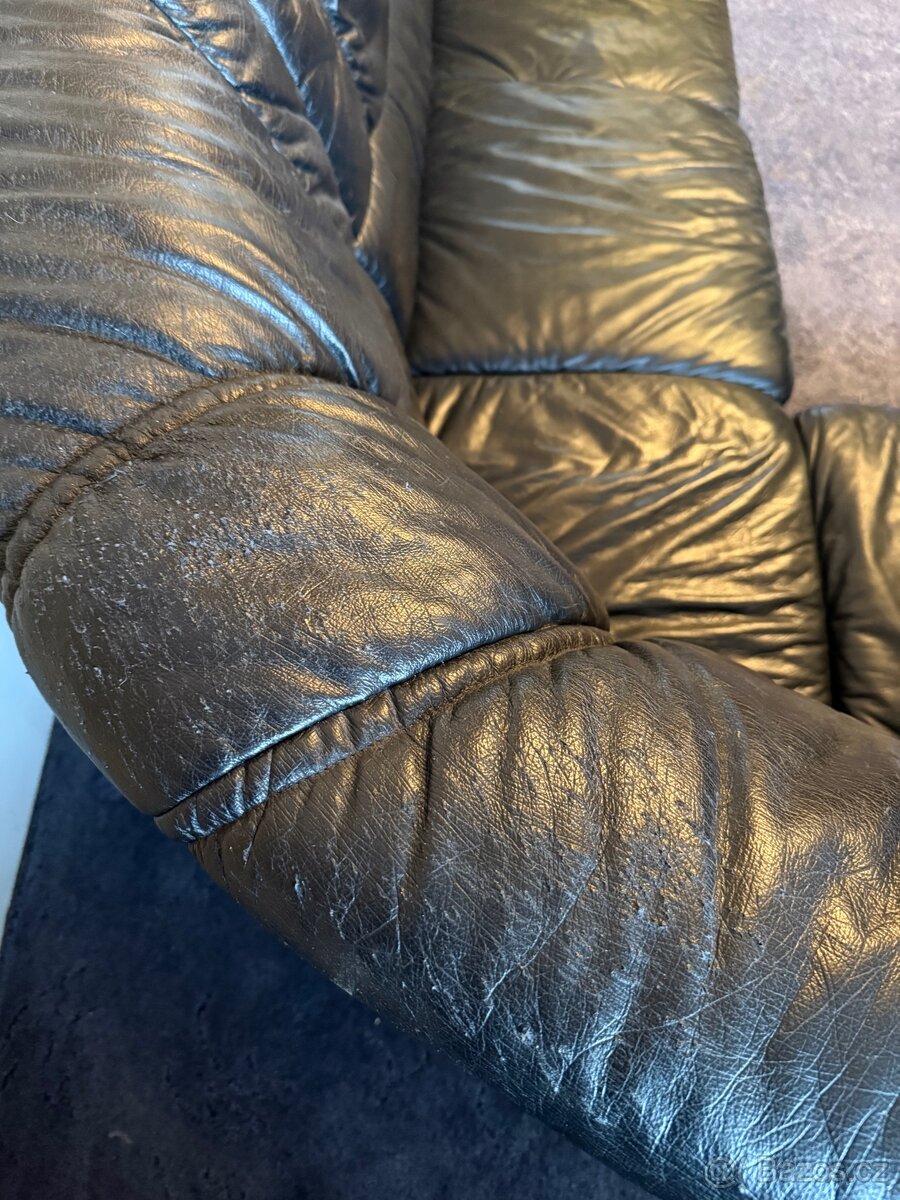 Kožená rohová sedačka - 4