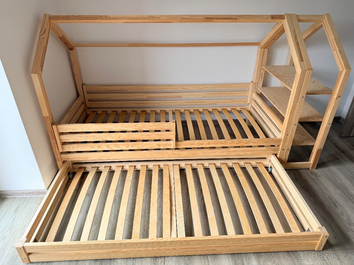 Domečková postel Elis Design s regálem - 4