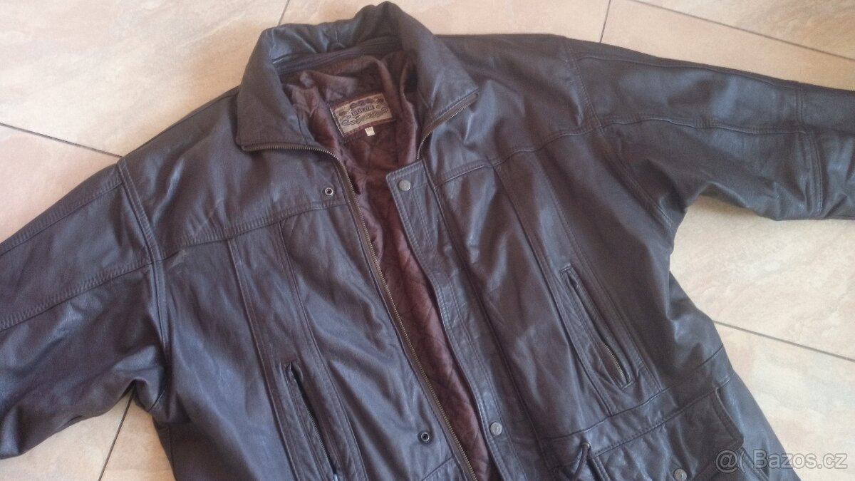 Kožený kabát zn. Bulur, vel. XXL - 4