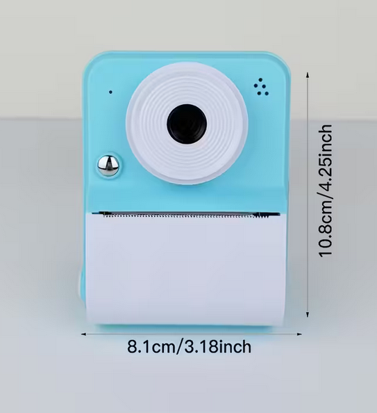 Digitální Fotoaparát s funkcí okamžitého tisku, MODRÝ - 4