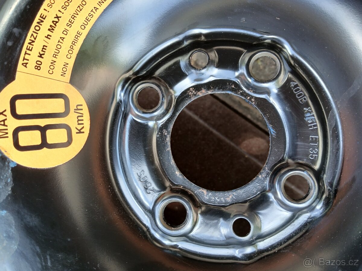 dojezdové kolo, rezerva 4x98 r15 Fiat - 4