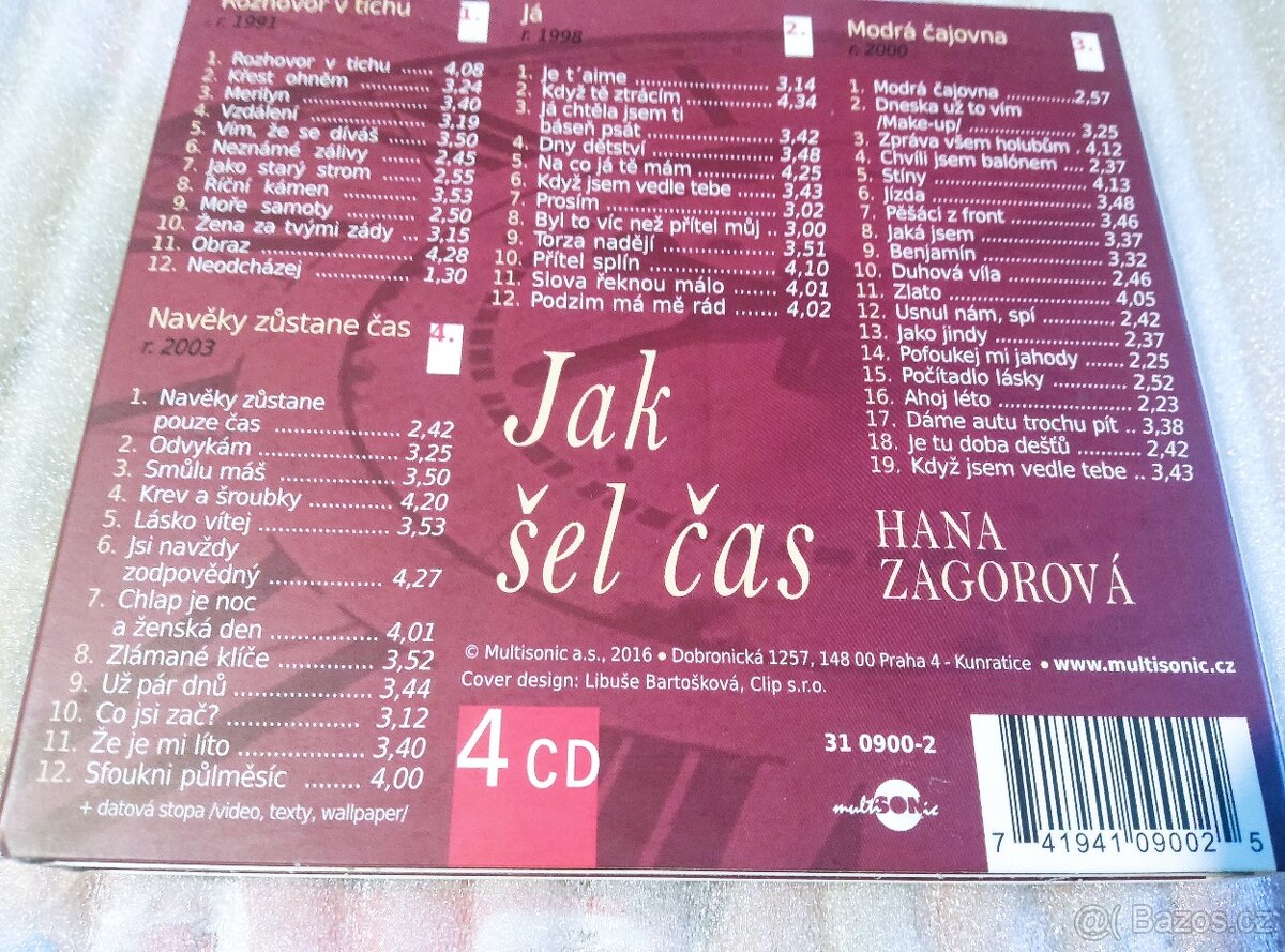 Cd - 4 cd Hana Zagorová - 4