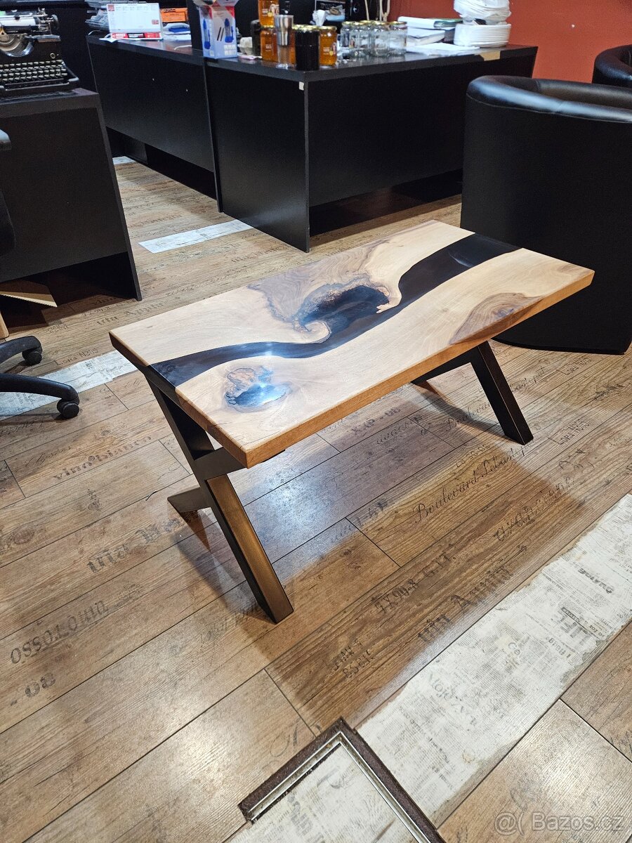 Konferenční stolek 100x50 cm ořech - 4