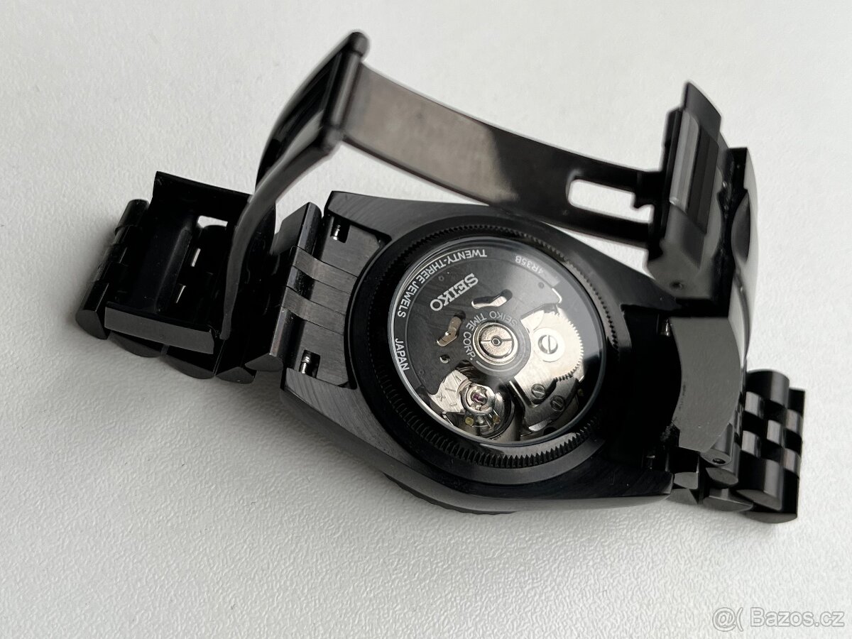 Seiko 4R35B- automaticke hodiky MOD/ custom build, cerne pro - 4