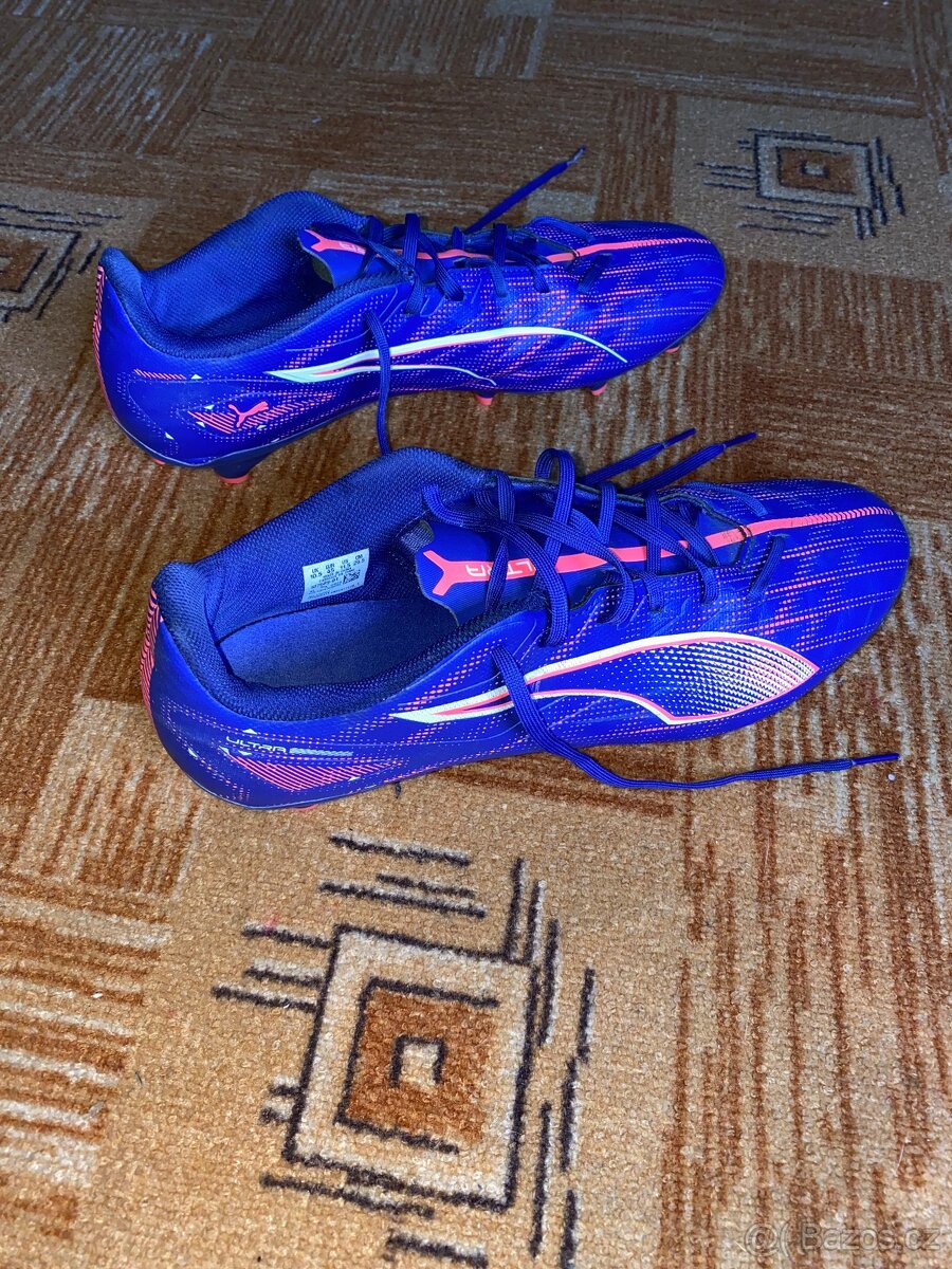 Kopačky Puma Ultra 5 FG/AG – vel. 45 (fialovo-růžové) - 4