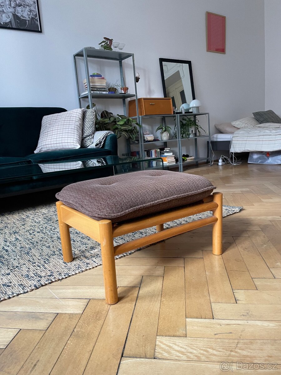 Retro taburet/podnožka 70. léta TON - 4