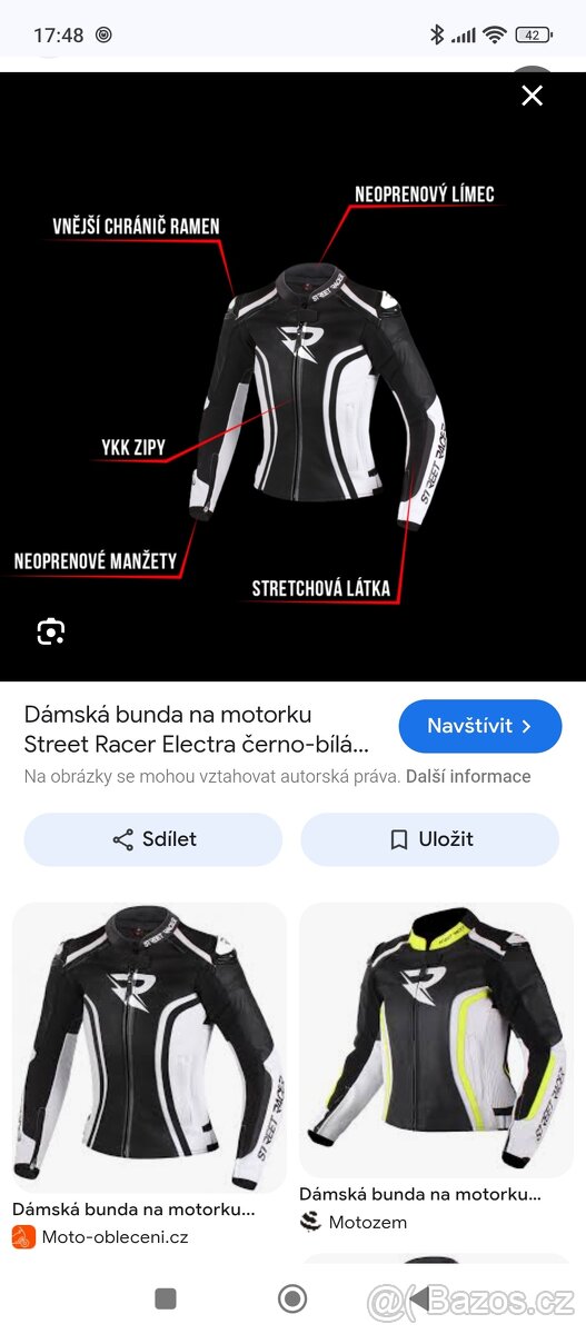 Kožená dámská motobunda - 4