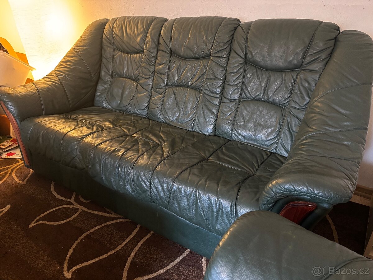 Celokožená sedací souprava - 4