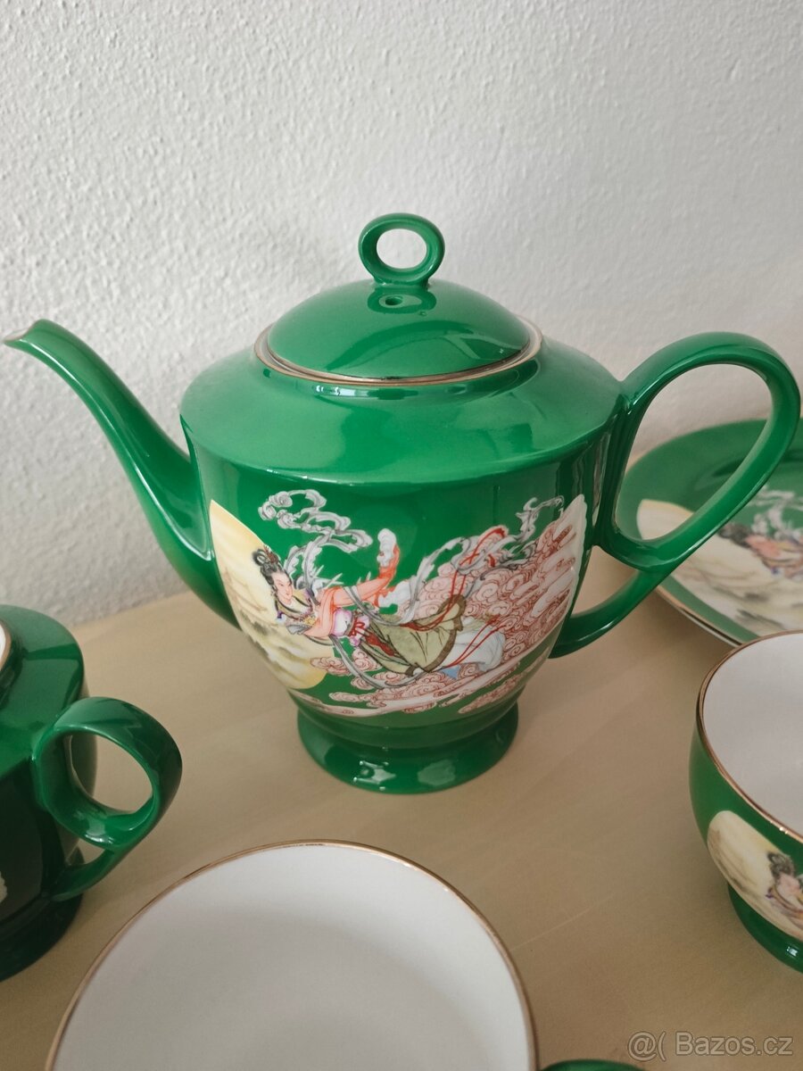 Retro porcelánový servis - nový, kompletní sada - 4