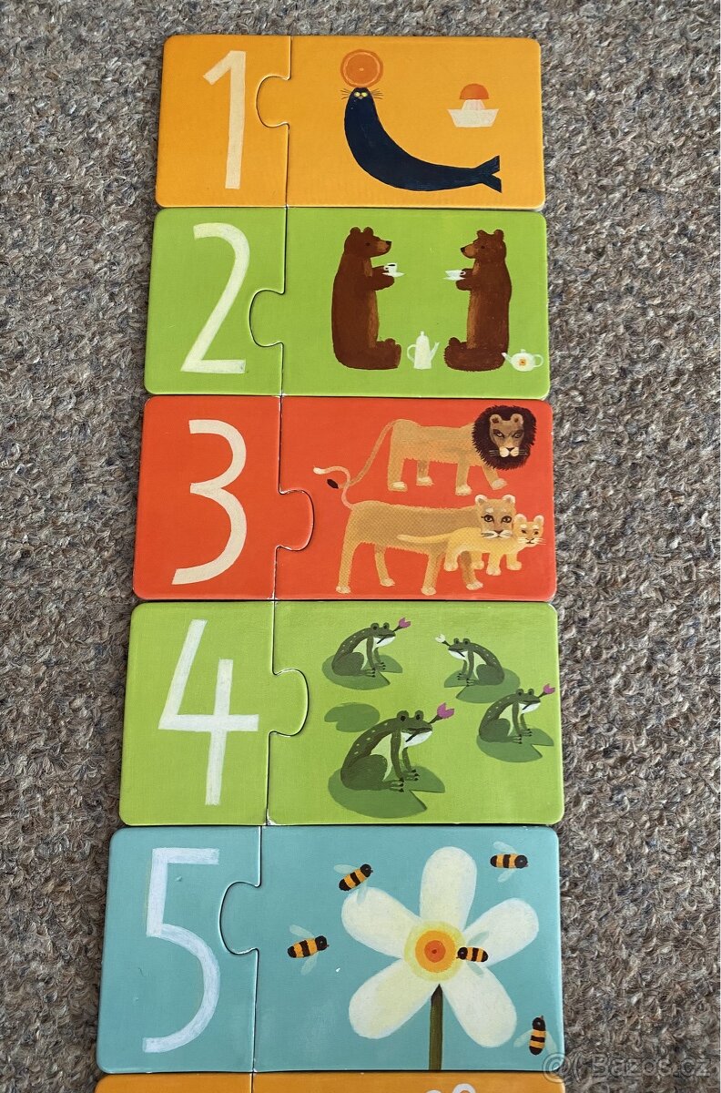 Puzzle - DUO ČÍSLA - DJECO - výborný stav - 4