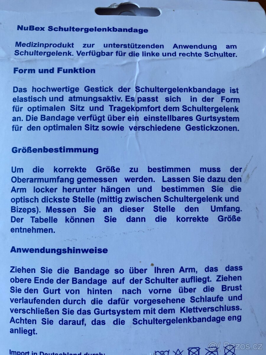 Bandáž promyšlená pévnoá na levé rameno vel. L nové - 4