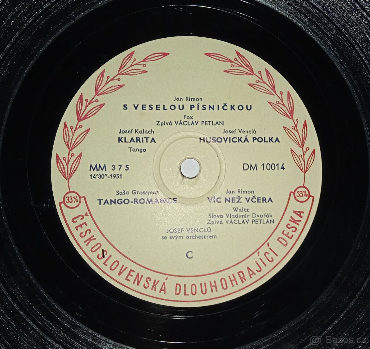 Gramofonová deska zn. Supraphon - 4