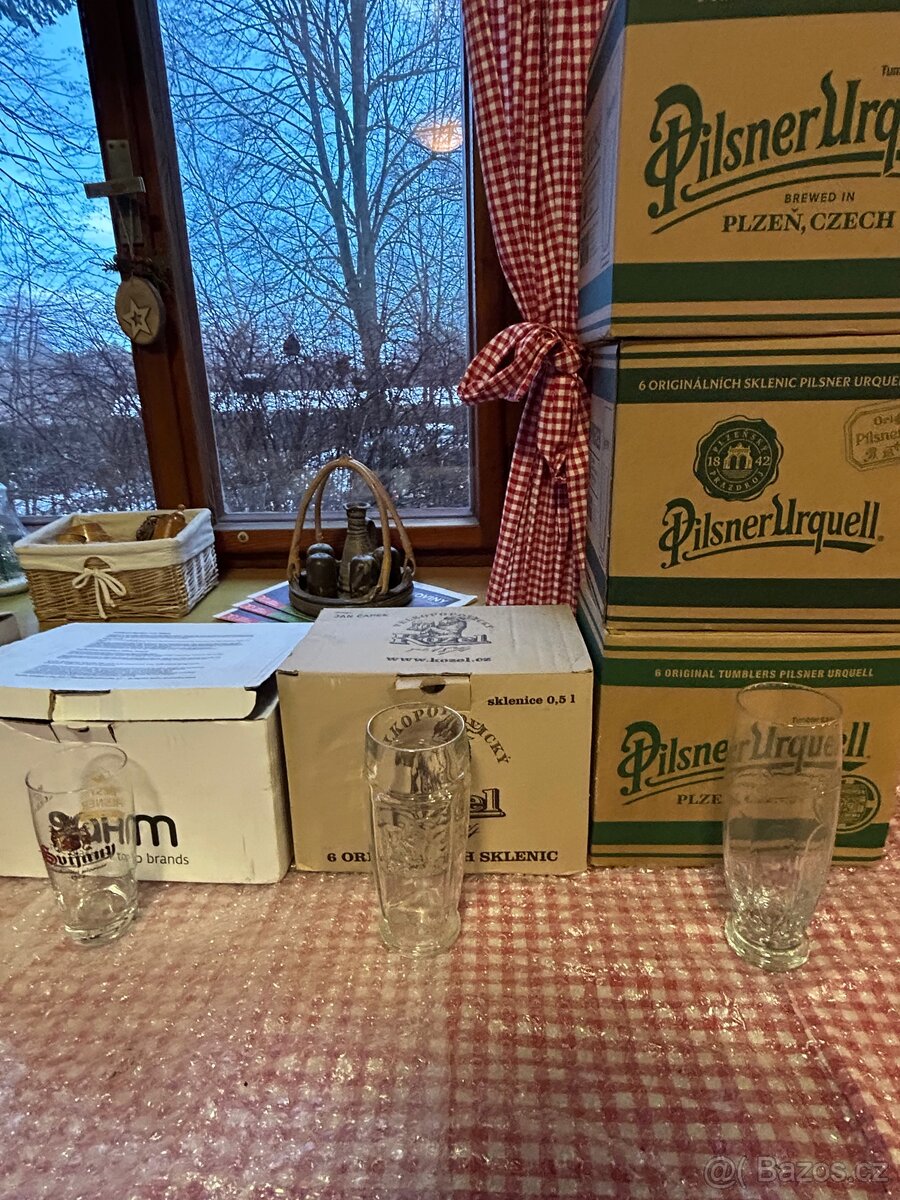 Pivní sklo nové nepoužité - 4