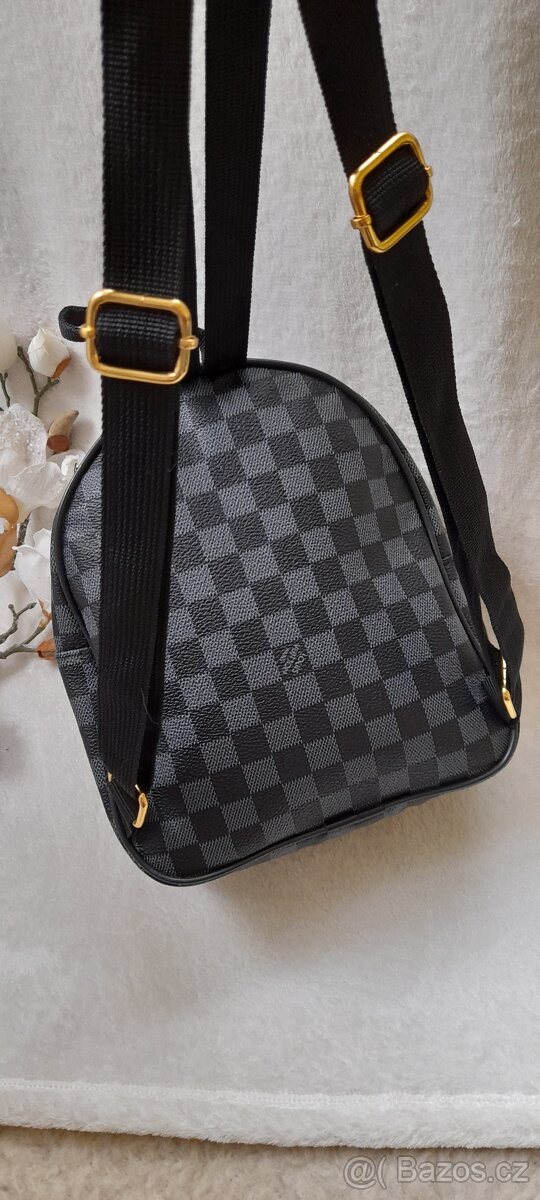 Černo-šedý stylový mini batůžek - 4