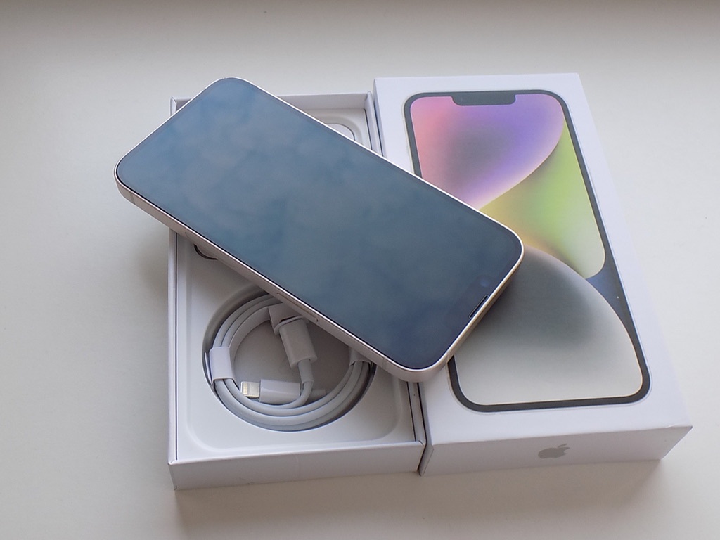 APPLE iPhone 14 128GB White - ZÁRUKA - TOP STAV - 4