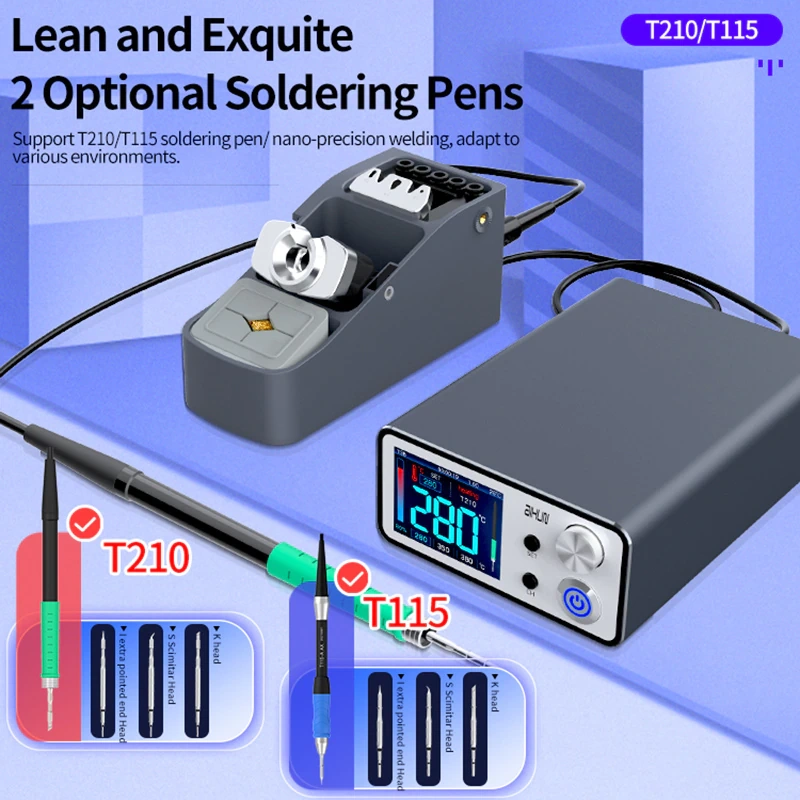 AIXUN T3B Pájecí stanice + všechny pera a hroty T115 & T210 - 4