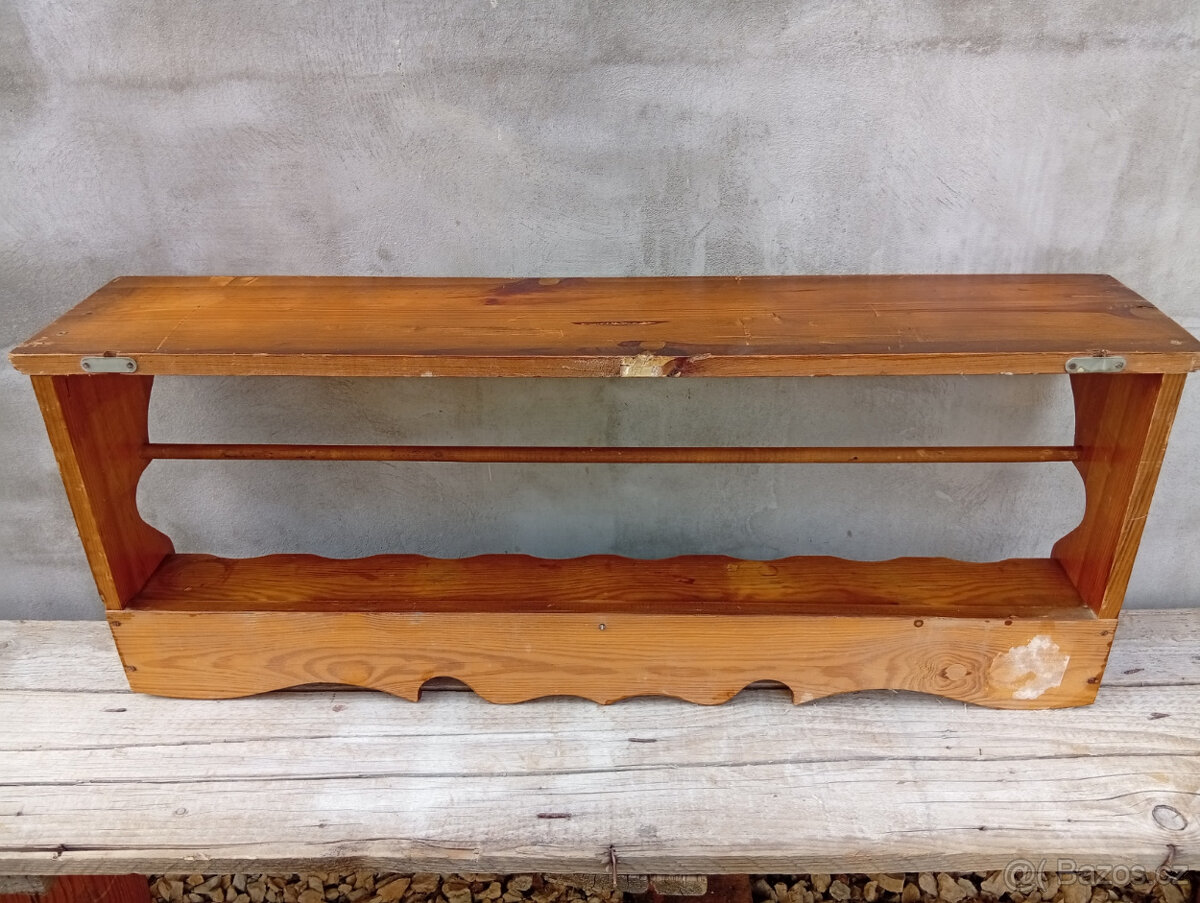 Polička dřevěná - 4