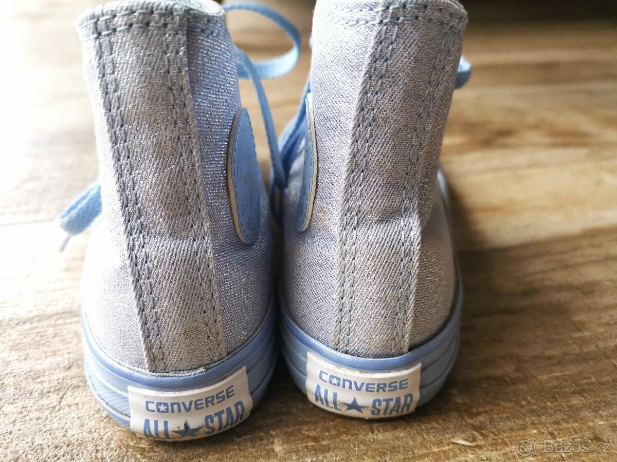 Converse dívčí tenisky světlemodro-stříbrné vel.30 - 4