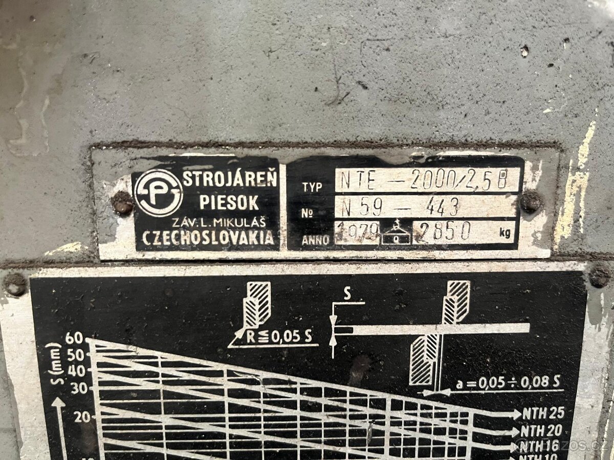 Tabulové nůžky NTE 2000/2,5mm - 4