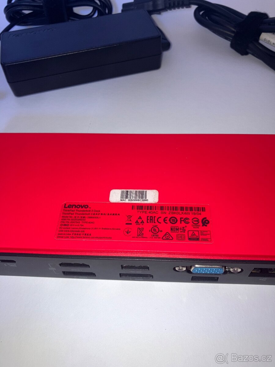 Dokovací stanice Lenovo ThinkPad Thunderbolt 3 dock - 4
