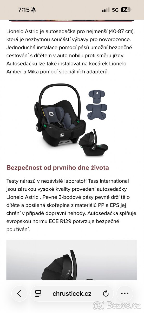 Lionelo autosedačka - 4