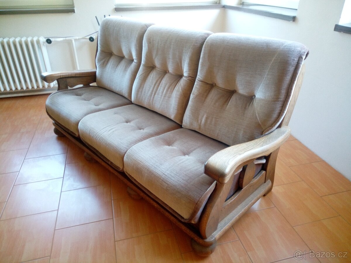 sedací souprava 3+1+1 masiv - holandský nábytek - 4