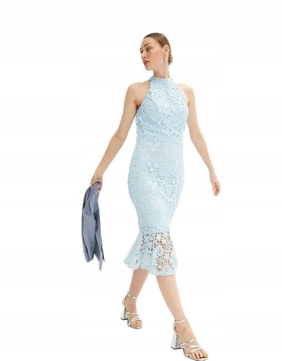 Elegantní krajkové midi šaty 44 - 4