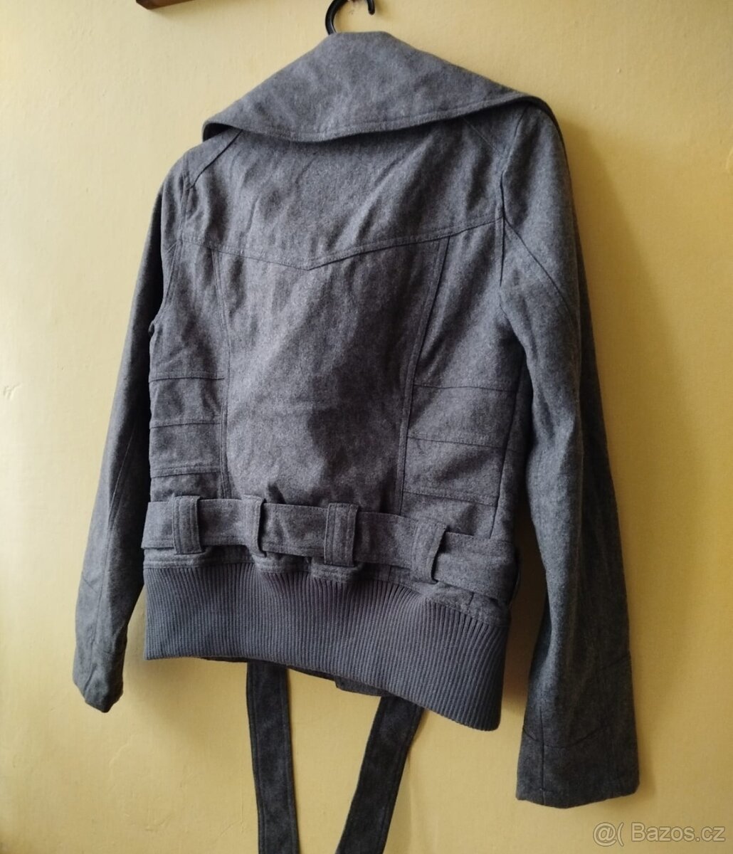 Dámský vlněný kabát/ bunda, velikost M - 4