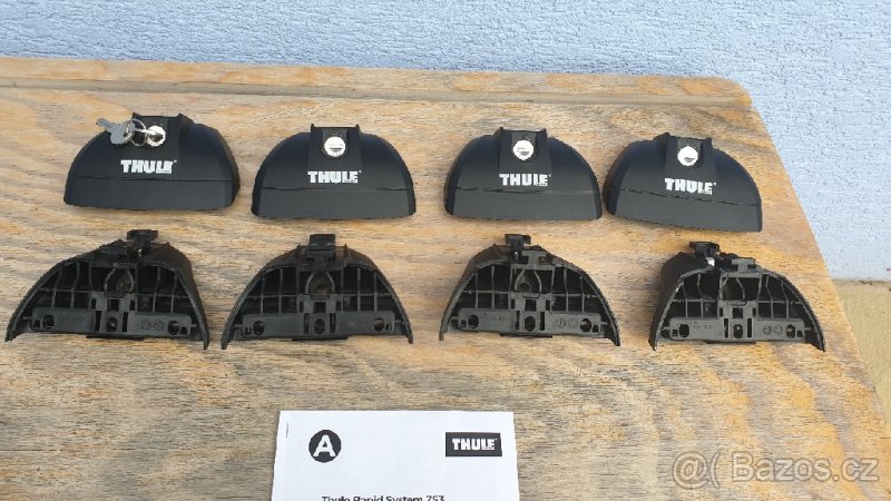 Hliníkové příčníky Thule 108cm + patky Thule 753 - 4