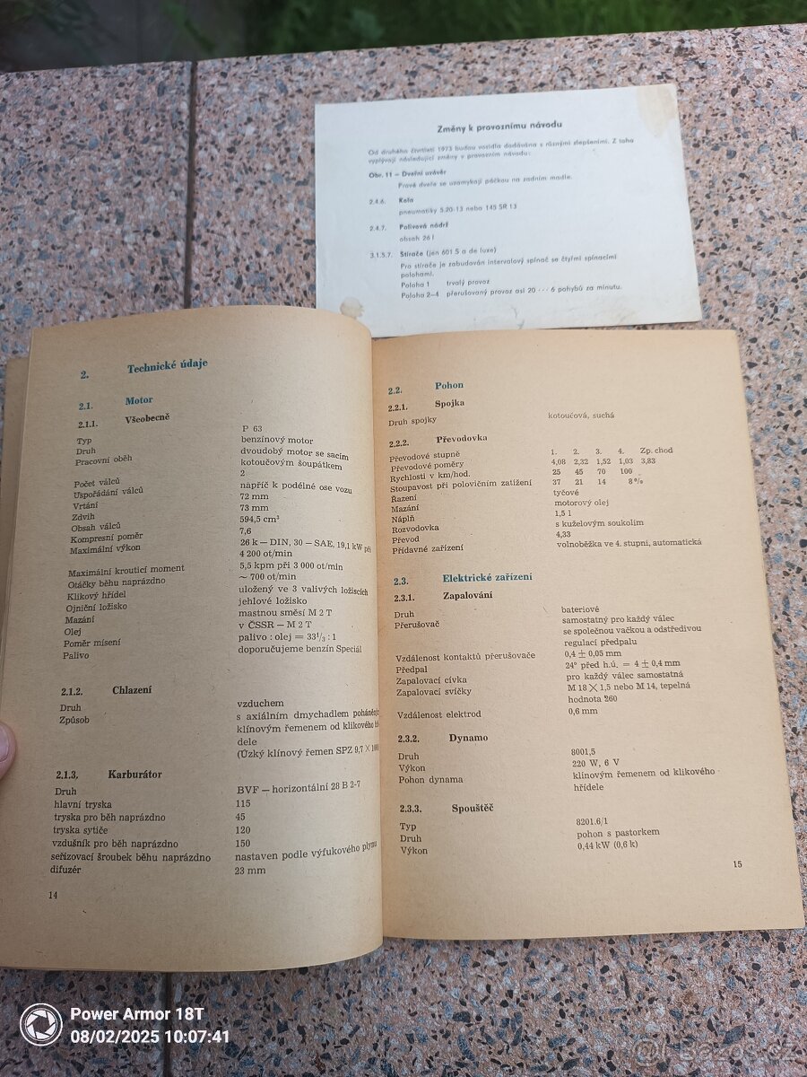 TRABANT 601 - DÍLENSKÁ PŘÍRUČKA - 4