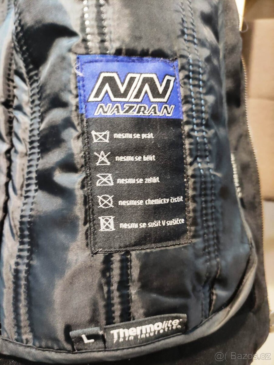 Kožená bunda s chrániči loktů a ramen vel. L - 4