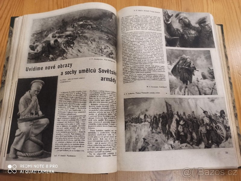 Vázané Knihy- časopis Československý Voják 1956 a 1957 kniha - 4