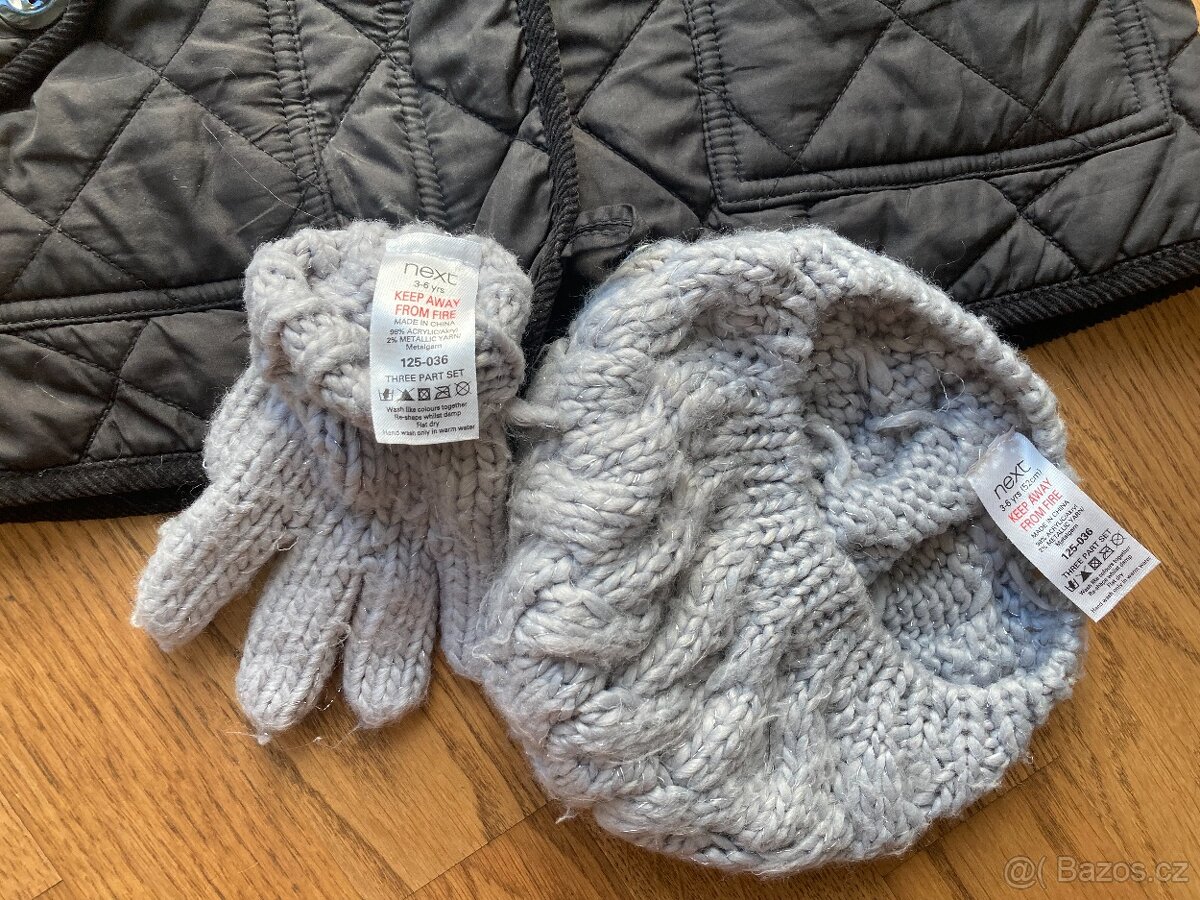 Dětská bunda černá NEXT, 140 cm - 4