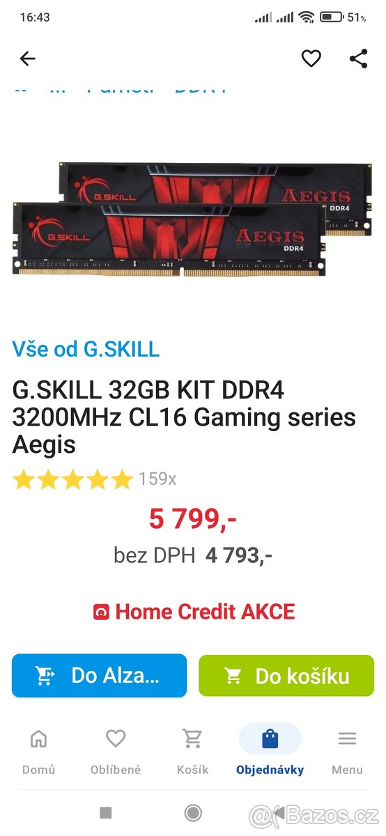 RAM DDR4 G.SKILL 2x16gb - 4