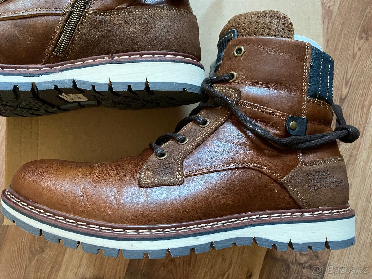 Nové pánské kožené zimní boty Baťa s teplou podšívkou - 44 - 4