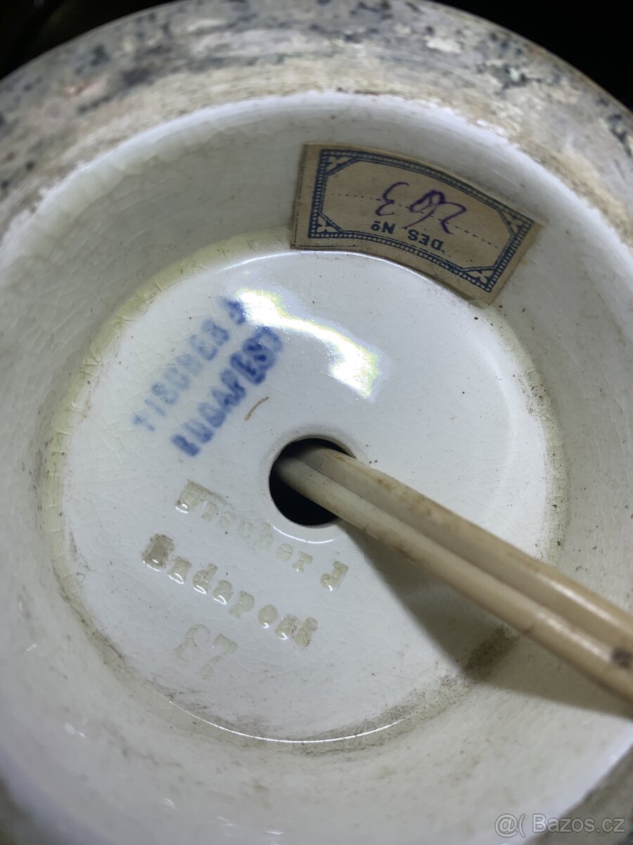 Prodám Fischer J. Budapest, stolní el. lampa 2.pol. 19.stol. - 4