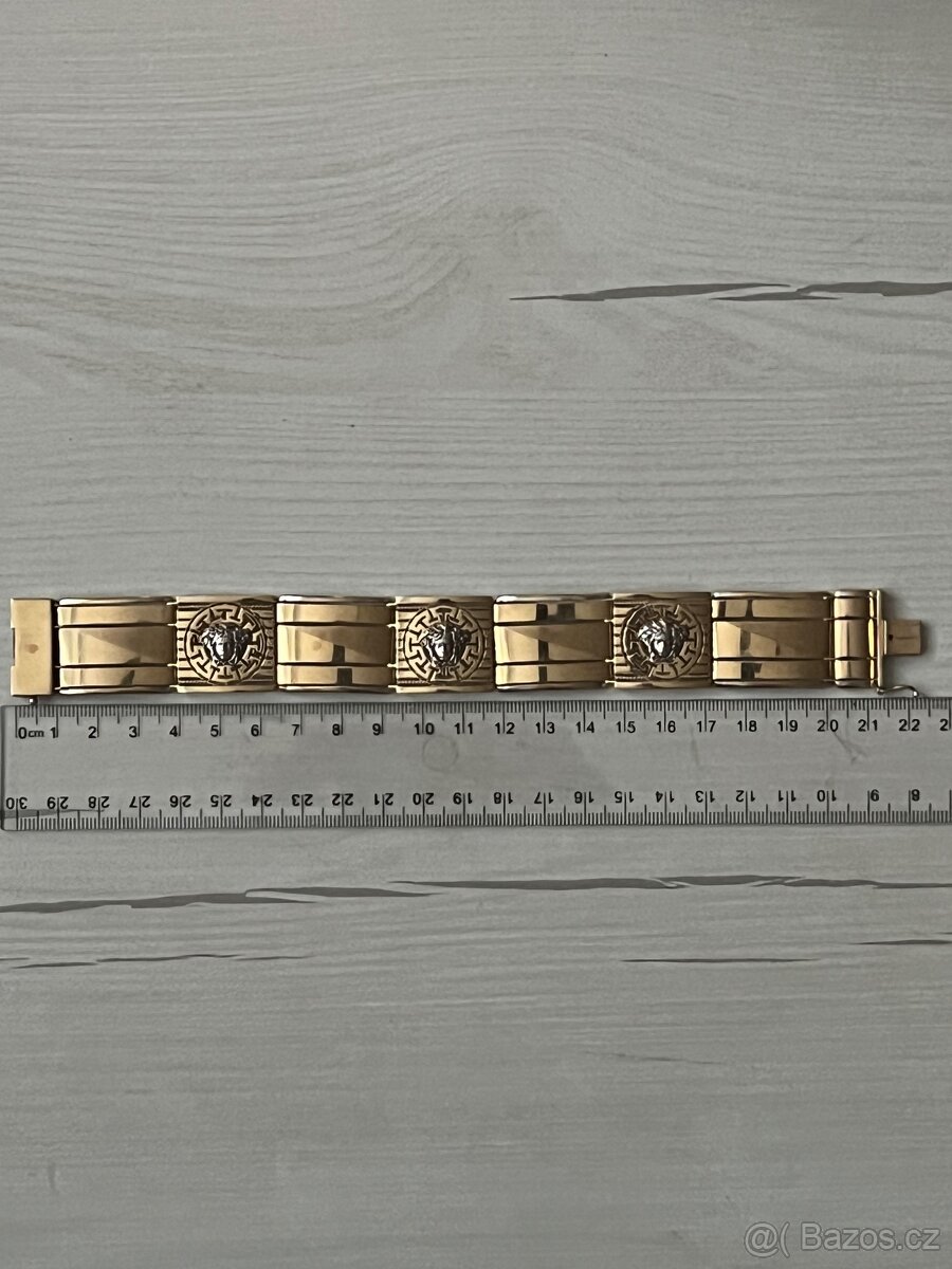 Zlato zlatý náramek versace 14 karátu - 4