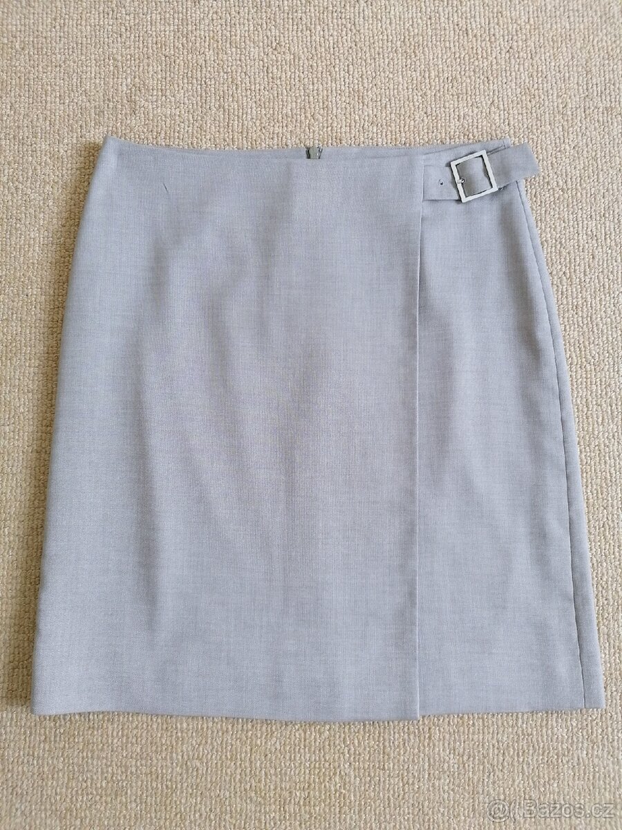 Světle šedá pouzdrová sukně Esprit, v. 38 - 4