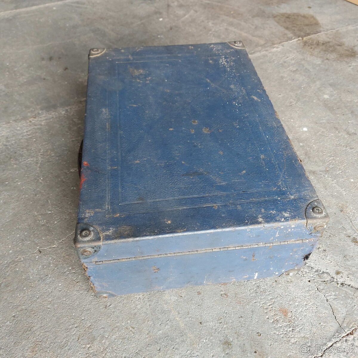 Starožitný kufříkový gramofon La Voix de son Maître - 4