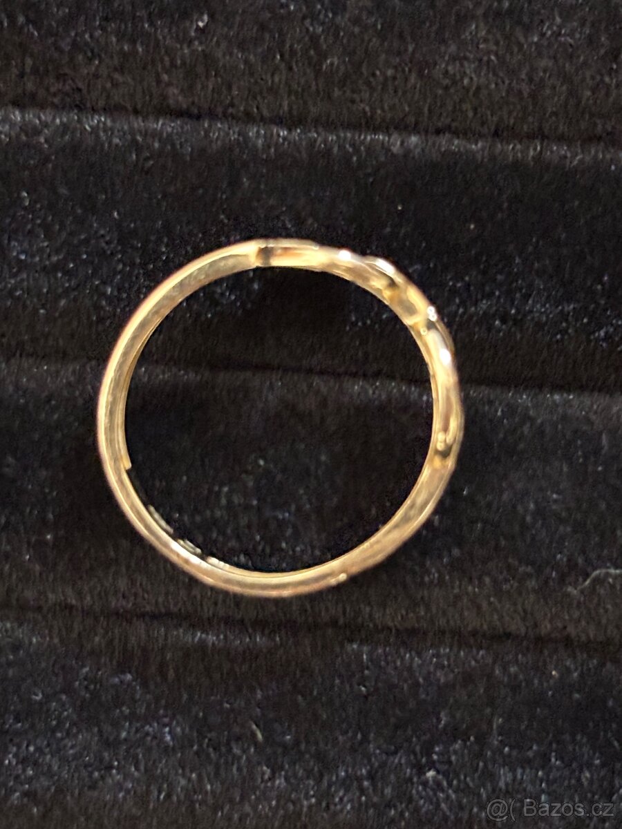 Zlatý dámský prsten 14 kt. 585 váha 2,11 g zlato - 4