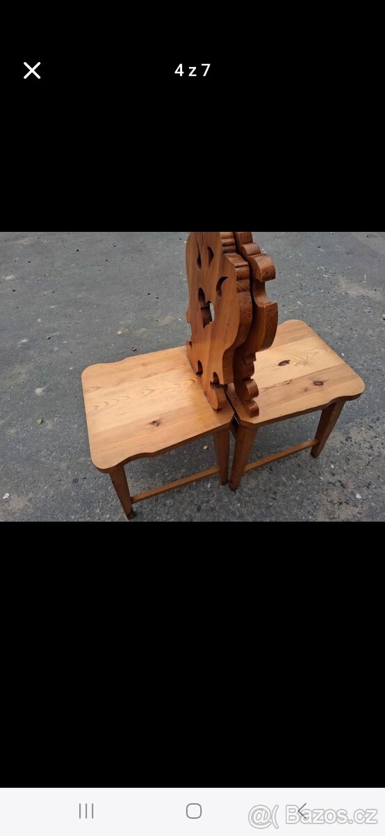 Prodam dreveny stul+6 zidli - 4