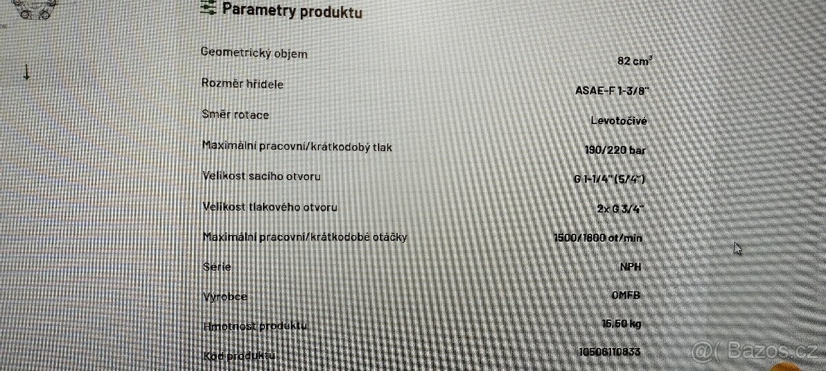 zubové čerpadlo OMFB NPH-082 - 4