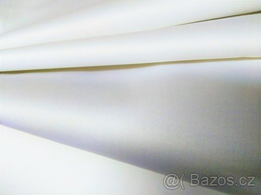 TKANINA v keprové vazbě - bílá - 4