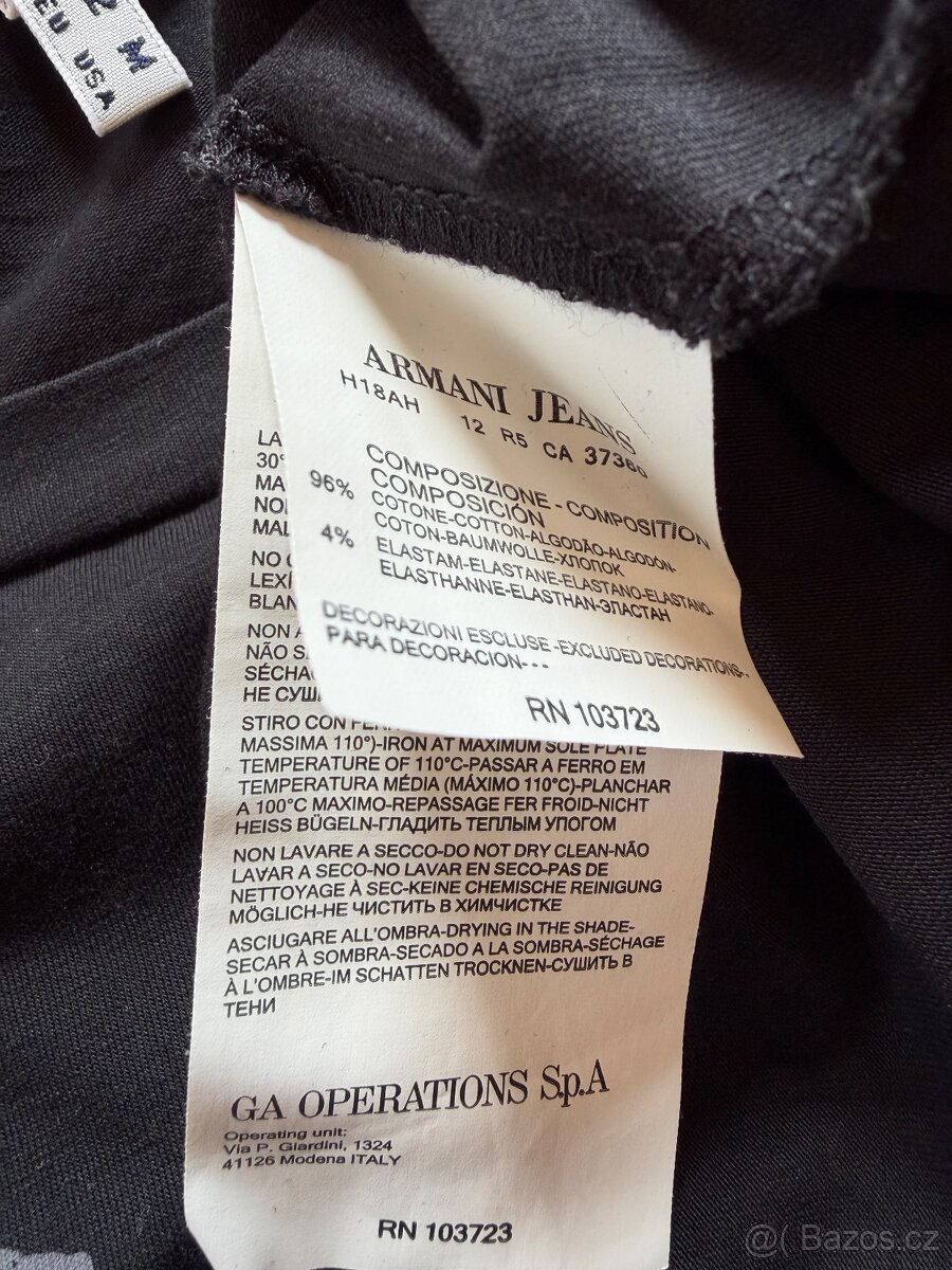 Nové triko zn.Armani Jeans tričko - 4