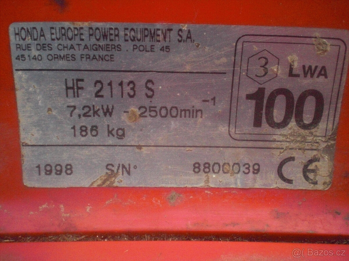 Zahradní traktor Honda HF 211392cm díly - 4