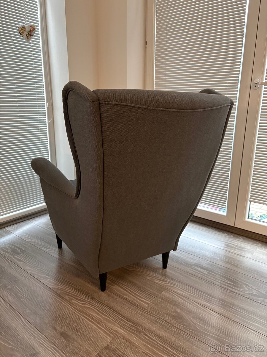 set Ikea Strandmon křeslo/podnožka - 4
