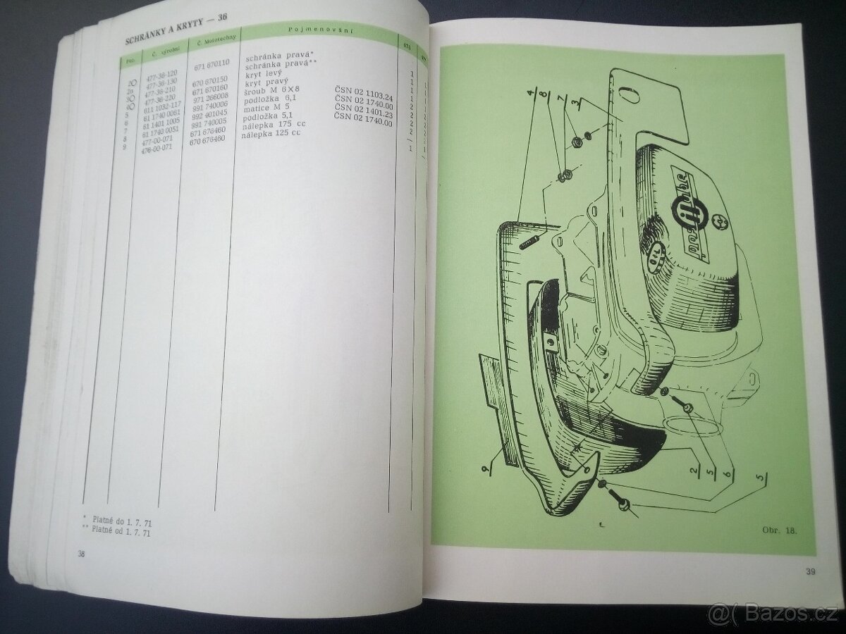 čZ sport 125, sport 175-seznam náhradních dílů1971 barevný - 4